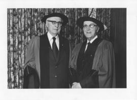Photograph of two attendees at the 1977 law convocation