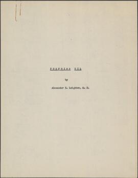 Porpoise oil  / by Alexander H. Leighton, MD : [manuscript]