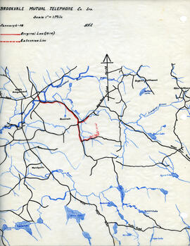 Maps of Brookvale Mutual Telephone Company's telephone line
