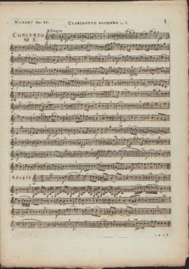 Concerto no. 5 for piano, opus 82 : clarinetto secondo in A