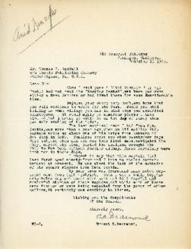 Correspondence between Thomas Head Raddall and Ernest DeArmond
