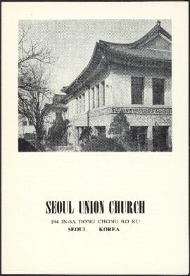 Seoul Union Church, program