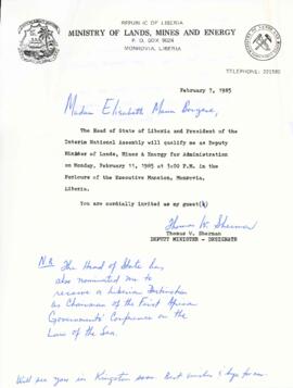 Correspondence between Elisabeth Mann Borgese and Thomas Sherman