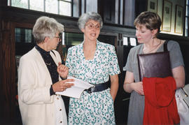 Photograph of Elaine Boychuk, Sharon Longard and Linda Clark (Aiken) at Patricia Lutley's retirem...