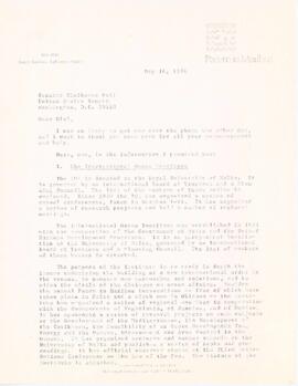 Correspondence between Elisabeth Mann Borgese and Senator Claiborne Pell