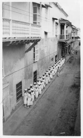 Convent girls in Cartagena, Columbia