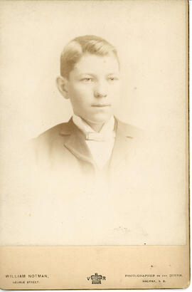 Photograph of an unidentified young man