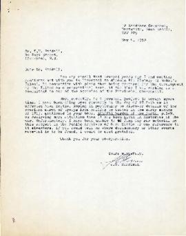 Correspondence between Thomas Head Raddall and J. C. Morrison