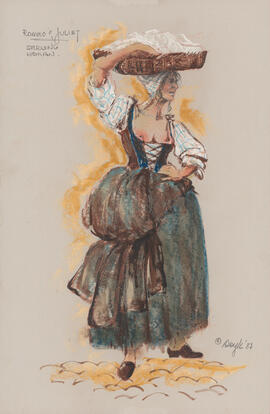 Costume design for serving woman