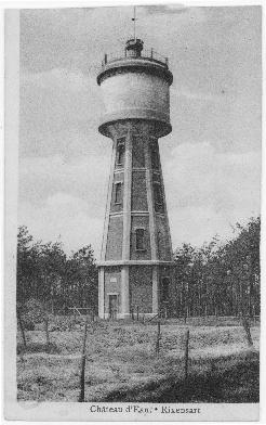 Postcard of the Chateau d'Eau (water tower) in Rixensart, Belgium