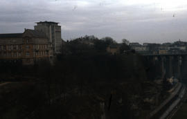 Photograph of Luxembourg City and the Passerelle (Luxembourg Viaduct)