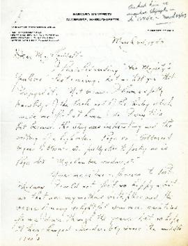 Correspondence between Thomas Head Raddall and Gordon Park Gillis