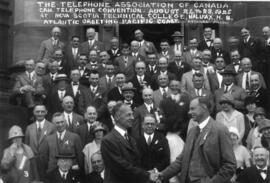 Photograph of delegates at the fifth annual Telephone Association of Canada convention in Halifax...