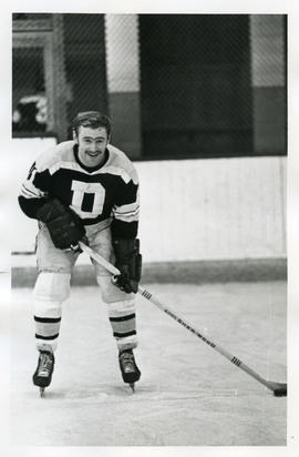 Photograph of Eric Cameron of the Dalhousie University hockey team