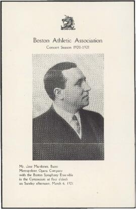 Boston Athletic Association concert season, 1920-1921