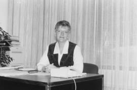 Photograph of Holly Melanson in the Killam Library's administration office