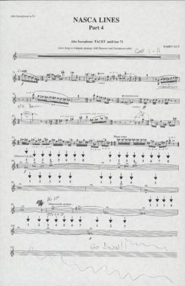 Nasca lines : part 4 : alto saxophone in E-flat