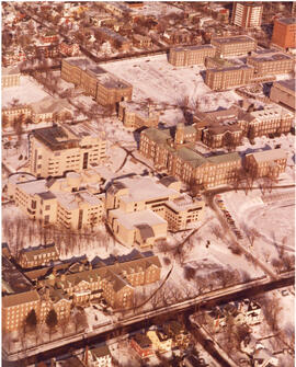 Photograph of an aerial view of Dalhousie Universities Studley campus
