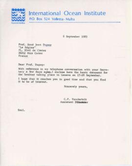 Correspondence between Elisabeth Mann Borgese and R.J. Dupuy