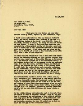 Correspondence between Thomas Head Raddall and Mrs. Elton I. F. Silk
