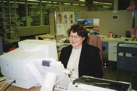 Photograph of Joan Chiasson, Government Documents Specialist, in the Killam Memorial Library