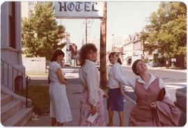 Photograph of Killam Memorial Library staff walking on Barrington Street