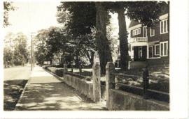 Photograph of Main Street East, Liverpool, Nova Scotia printed on a postcard