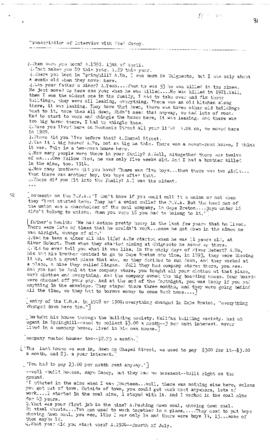 Transcription of interview with Fred Casey