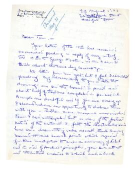 Correspondence between Thomas Head Raddall and Donald C. MacKay
