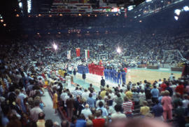 Photograph of the women's basketball medal presentation