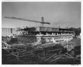Photograph of the south west view of the Killam Memorial Library construction