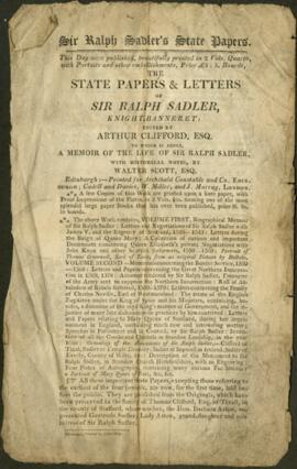 Works Published by Archibald Constable & Company AND The State Papers & Letters of Sir Ralph Sadl...
