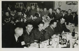 Photograph of a reunion dinner for the 28th battery of the 5th regiment held in Newcastle