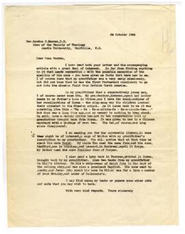 Letter to Gordon C. Warren from Lawrence J. Burpee