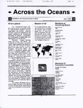 Across the oceans : the International Ocean Institute newsletter : [drafts, published versions, a...