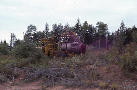 Photograph of a truck spraying Rhodamine 245-T at thick brush at the Riverside site, central Nova...