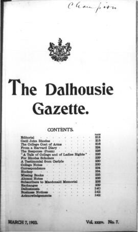 The Dalhousie Gazette, Volume 35, Issue 7