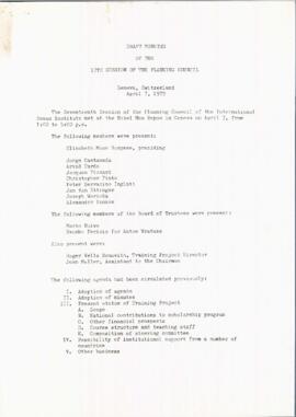 Seventeenth session of the planning council of the International Ocean Institute : [draft meeting...