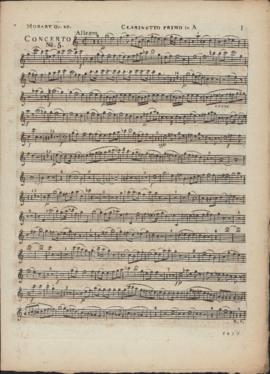 Concerto no. 5 for piano, opus 82 : clarinetto primo in A