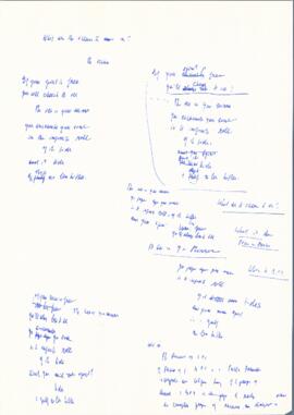 Miscellaneous handwritten notes by Elisabeth Mann Borgese