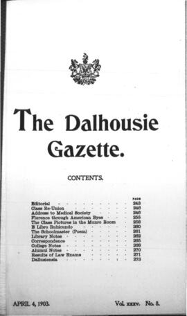 The Dalhousie Gazette, Volume 35, Issue 8