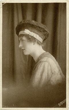 Portrait of Miss Bridget "Bridie" Maloney, printed on a postcard