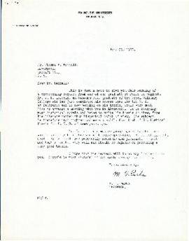 Correspondence between Thomas Head Raddall and J. R. Leitold