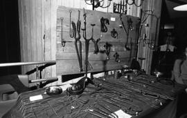 Photograph of a stand selling wrought iron goods at a craft market