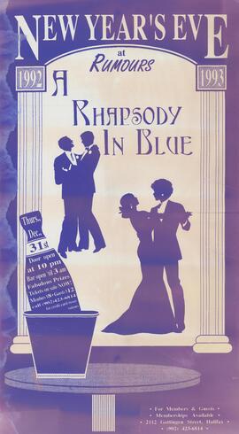 A rhapsody in blue : New Year's Eve at Rumours : [poster]