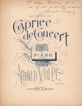 Caprice de concert pour piano, Op. 4