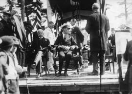 Photograph of the Prince of Wales at the cornerstone laying of Shirreff Hall
