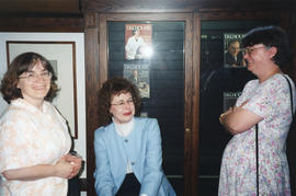 Photograph of Dianne Landry, Karen Chandler and Janice Slauenwhite at Patricia Lutley's retiremen...