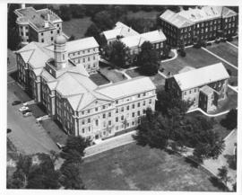 Aerial photograph of the Henry Hicks Arts & Administration Building