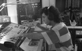 Photograph of the master control room at CKDU Radio
